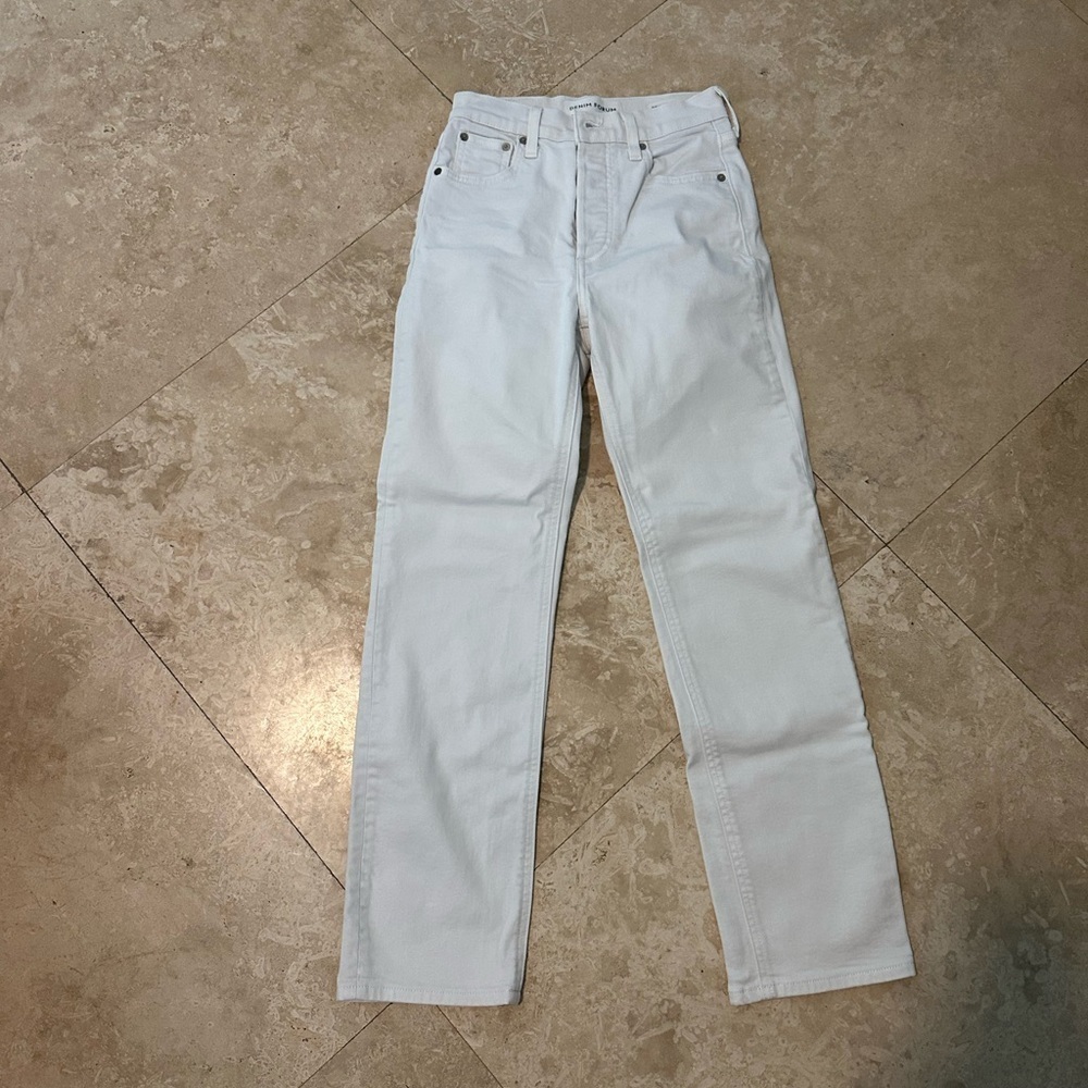 Aritzia Denim Forum The Arlo High Rise Straight 28L Jeans White - Picture 2 of 8